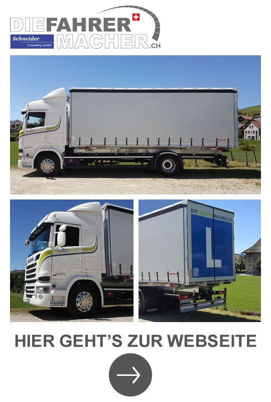 Lastwagen und Carfahrschule